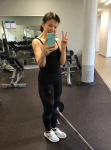 Xiaohong im Fitnesstudio