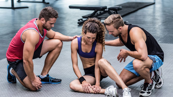 Eine Verletzung beim Training kann schnell passieren.