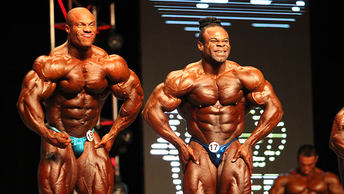 Phil Heath und Kai Greene beim Mr Olympia Wettkampf 2012