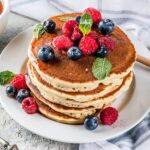 Glutenfreie vegane Haferflocken Pfannkuchen