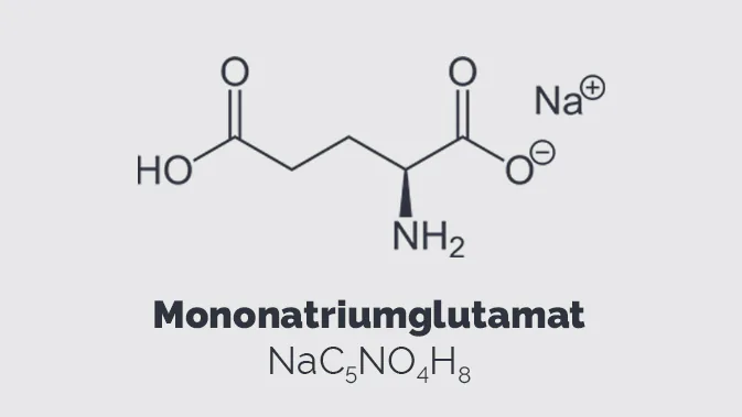 Chemische Formel von Mononatriumglutamat