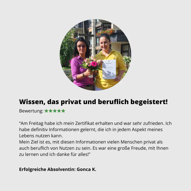 Bewertung der Absolventin Gonca K.: Wissen, das privat und beruflich begeistert