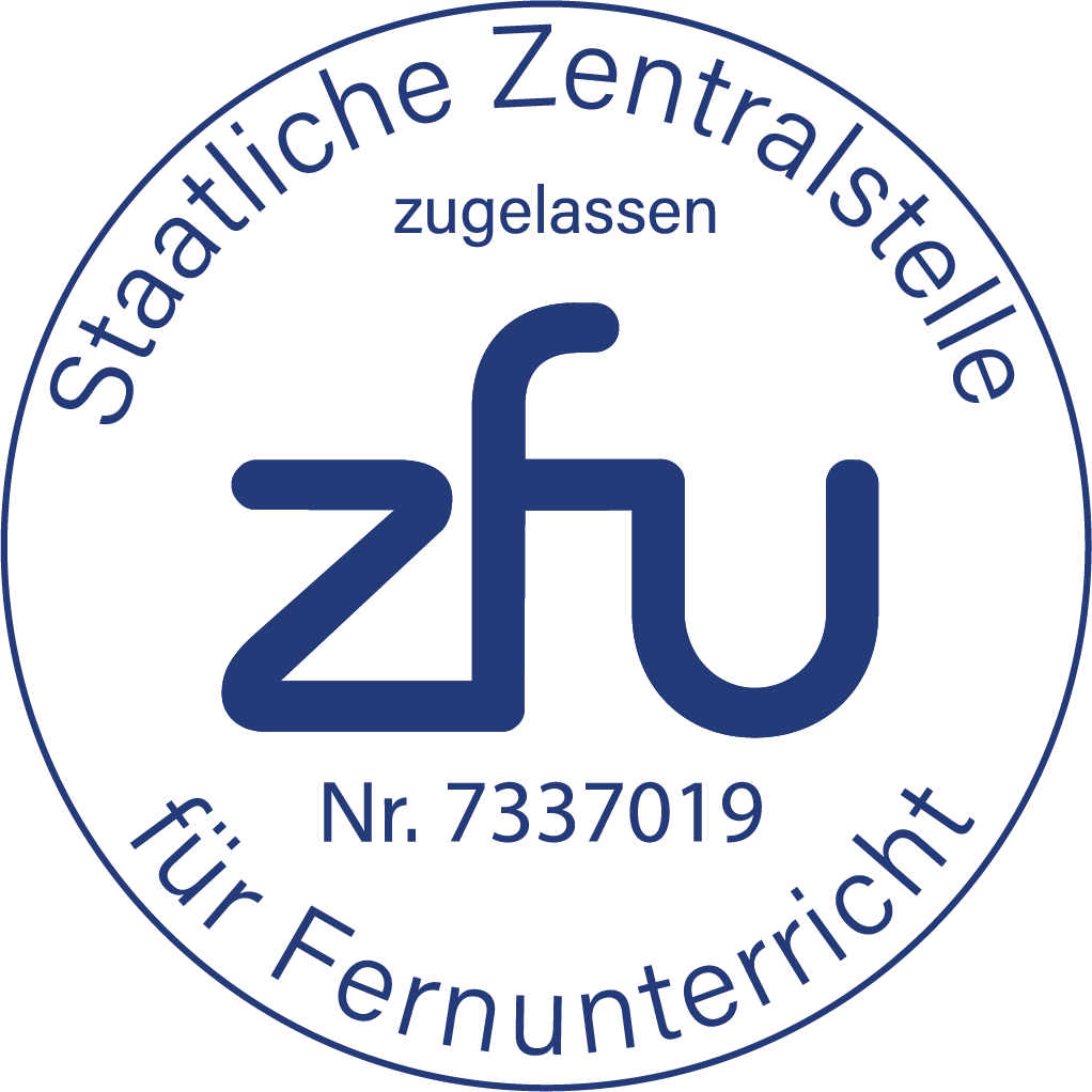 ZFU-Siegel für die Yogalehrer-Ausbildung: Unsere Ausbildungen sind staatlich geprüft. Die ZFU entscheidet bundesweit über die Zulassung von Fernlehrgängen und arbeitet auf der Grundlage des Fernunterrichtsschutzgesetzes (FernUSG).
