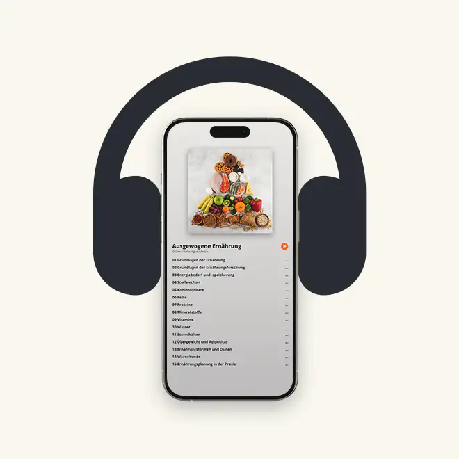 Produktbild des Audiobooks für den Online-Kurs Ausgewogene Ernährung