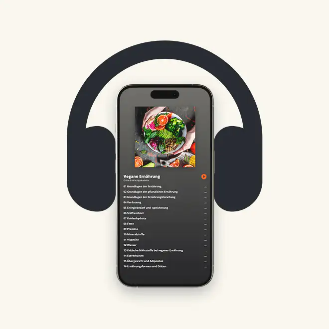 Produktbild des Audiobooks für den Online-Kurs Vegane Ernährung